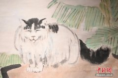在香港邦瀚斯看名家画“猫